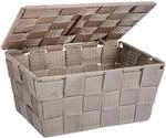Wenko Badkorb Adria mit Deckel Taupe
