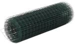 vidaXL Drahtzaun Stahl mit PVC-Beschichtung 10x0,5 m Gr&uuml;n 143626