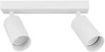 EDO Deckenstrahler GU10 2-Flammig Wei&szlig; Moderne Deckenlampe Spot Drehbar Schwenkbar