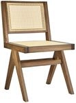 Tectake Holzstuhl Lissy Boho Stil Gro&szlig;e R&uuml;ckenlehne und Sitzfl&auml;che Mit Wiener