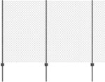 vidaXL Zaun mit Pfosten Grau 1,6 x 10 m Stahl und PVC 3336264