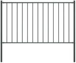 vidaXL Zaunelement mit Pfosten Pulverbeschichteter Stahl 1,81x1,25 m Anthrazit 145214