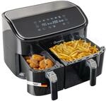 Sommertal Hei&szlig;luftfritteuse HF DUAL 900 mit Doppelkammer 9 Liter