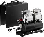 Wiltec Airbrush Kompressor As196A Lufttank 2 Zylinder Kolben 6 Bar 2...