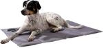 Dobar Gro&szlig;e K&uuml;hlmatte f&uuml;r Hunde mit Pfoten Muster 99,5 x 70 cm Grau