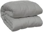 vidaXL Gewichtsdecke Grau 120x180 cm 5 kg Stoff