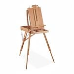 Relaxdays Kofferstaffelei Holz Natur H&ouml;henverstellbar Neigbar 100 cm x 70 cm x 180