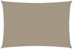 vidaXL Sonnensegel Oxford-Gewebe Rechteckig 3x5 m Taupe 135432