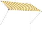vidaXL Einziehbare Markise 200x150 cm Gelb und Wei&szlig; 143753