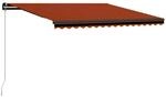 vidaXL Einziehbare Markise Handbetrieben 450 x 300 cm Orange und Braun 3055195