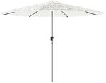 vidaXL Sonnenschirm mit Stahlmast Wei&szlig; 324x324x247 cm 4005112