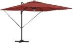 vidaXL Roma Parasol Rot 286 x 284 x 270 cm Aluminium und Polyester 42003358