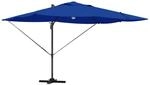 vidaXL Ampelschirm Roma Blau und Schwarz 352 x 251 x 265 cm 42003364