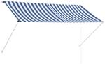 vidaXL Einziehbare Markise 250x150 cm Blau und Wei&szlig; 143748