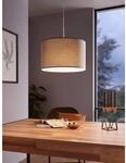 Eglo H&auml;ngeleuchte Pasteri 1-flammig Grau-Nickel matt &Oslash; 380mm E27 60 W