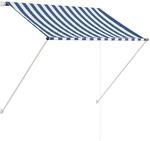vidaXL Einziehbare Markise 150&times;150 cm Blau und Wei&szlig; 143746