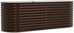 vidaXL Hochbeet Braun 240 x 80 x 81 cm Stahl 42008134