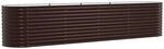 vidaXL Hochbeet Braun 400 x 80 x 81 cm Stahl 42008132