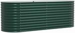 vidaXL Hochbeet Gr&uuml;n 240 x 80 x 81 cm Stahl 42008124