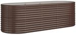 vidaXL Hochbeet Pulverbeschichteter Stahl 224x80x68 cm Braun 1094652
