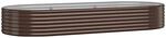 vidaXL Hochbeet Pulverbeschichteter Stahl 249x100x36 cm Braun 1097070