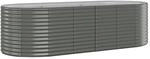 vidaXL Hochbeet Verzinkter Stahl 249x100x68 cm Grau 319064