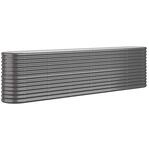 vidaXL Hochbeet Verzinkter Stahl 260x40x68 cm Anthrazit 318906