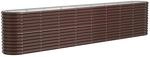 vidaXL Hochbeet Verzinkter Stahl 332x40x68 cm Braun 318910