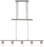 Brilliant LED-Pendelleuchte Lea 5-flammig Eisen und Chrom