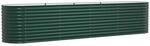 vidaXL Hochbeet Gr&uuml;n 400 x 80 x 81 cm Stahl 42008122