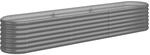 vidaXL Hochbeet Verzinkter Stahl 224x40x36 cm Grau 318874
