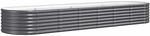 vidaXL Hochbeet Verzinkter Stahl 296x80x36 cm Anthrazit 318926