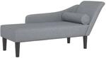 vidaXL Chaiselongue mit Kissen Hellgrau Stoff 4007596