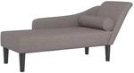 vidaXL Chaiselongue mit Kissen Taupe Stoff 4007601