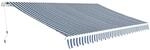 vidaXL Gelenkarmmarkise 500 cm Blau/Wei&szlig; 275566