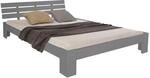 Homestyle4u Holzbett 140x200 mit Lattenrost in Grau 2037