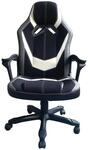 Jet-Line B&uuml;rostuhl/Gamingstuhl Treviso Mesh Schwarz-Wei&szlig; H&ouml;henverstellbar