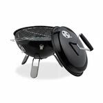 Relaxdays Kugelgrill Stahl Schwarz Tragbar mit Grillzange 42 cm x &oslash; 37 cm 2,8 kg