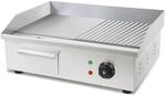 VERTES Elektro Grillplatte 3000 W Plancha Edelstahl Glatt & Gerillt 55 x 35 cm 50 bis