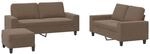 vidaXL 3-Tlg Sofagarnitur Braun Stoff 3201893
