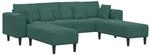 vidaXL Sofa mit Kissen 3-Tlg Dunkelgr&uuml;n Samt 3335174
