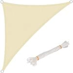 WOLTU Sonnensegel Sonnenschutz HDPE Windschutz UV Schutz Creme 2,5x2,5x3,5 m