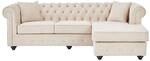 Vente-unique Sofa Ohne Schlafm&ouml;glichkeit Toledo Beige 228 cm