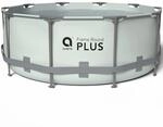 Avenli Frame Plus Stahlrahmenpool Rund 366 x 100 cm Grau ohne Pumpe mit