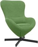 vidaXL Eiersessel Hellgr&uuml;n 63 x 73 x 90 cm Samt 42002759