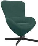 vidaXL Eiersessel Dunkelgr&uuml;n 63 x 73 x 90 cm Samt 42002758
