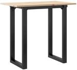 vidaXL Esstisch O-Gestell 80x50x75,5 cm Massivholz Kiefer & Gusseisen