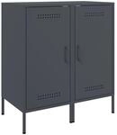 vidaXL Sideboards 2 Stk Anthrazit 36x39x79 cm Stahl 843017