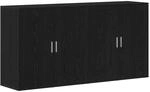 vidaXL Sideboards 2 Stk Schwarz Eichen-Optik 79 x 38 x 80 cm 3334310
