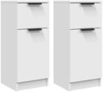 vidaXL Sideboards 2 Stk Wei&szlig; 30x30x70 cm Holzwerkstoff 811116